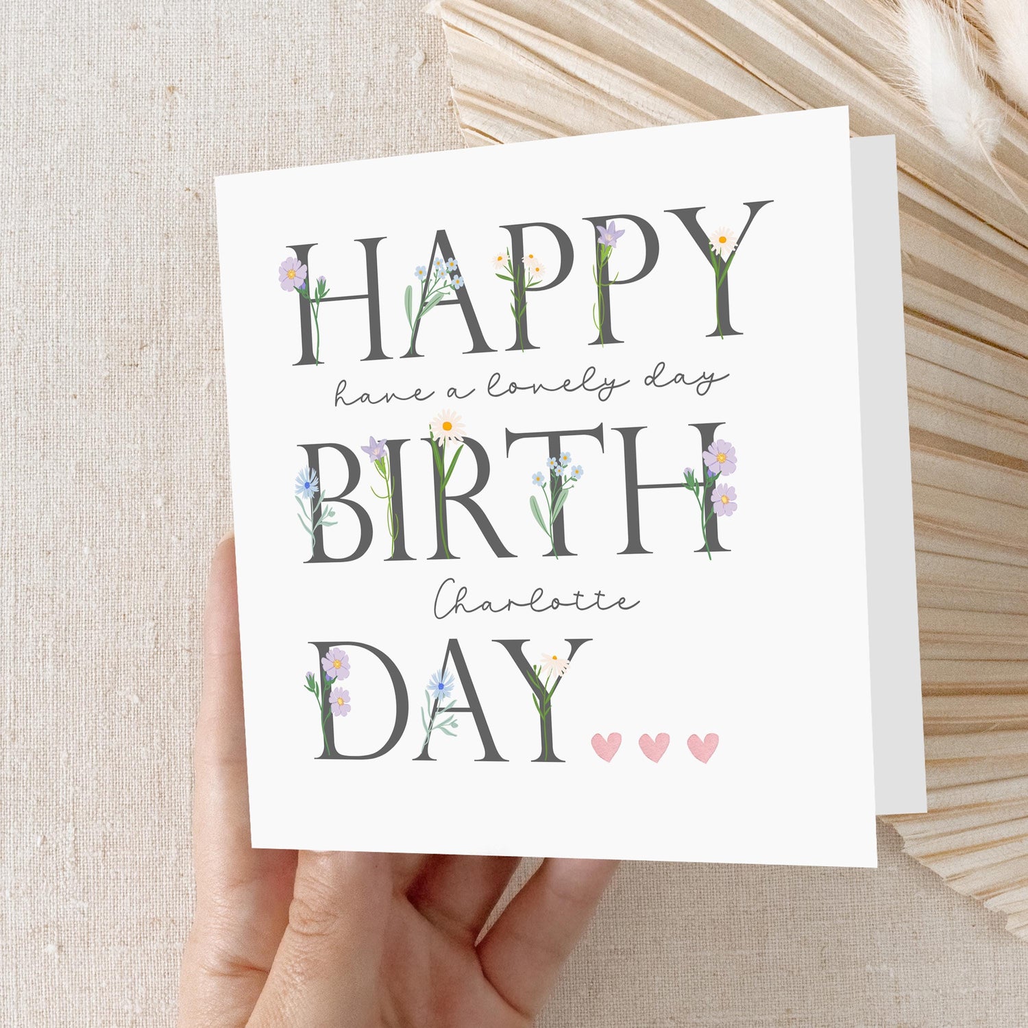 Personalised Birthday Card For Her, Card For Sister, Daughter, Mum, Auntie, Granddaughter, Sister, Niece, Bestie, Grandma, Happy Birthday