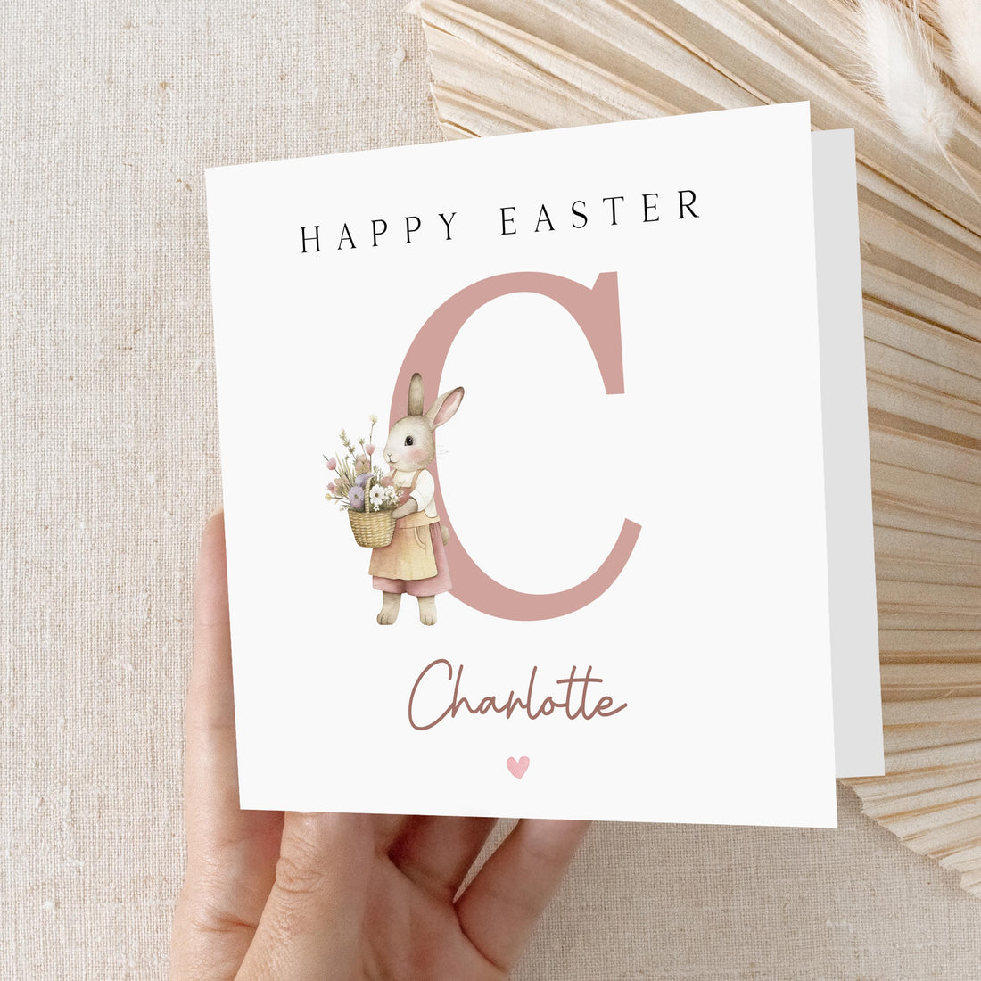 Kids Easter Card Personalised, Easter Card For Children, Card For Daughter, Niece, Granddaughter, Happy Easter Card,Bunny Rabbit,Easter Gift