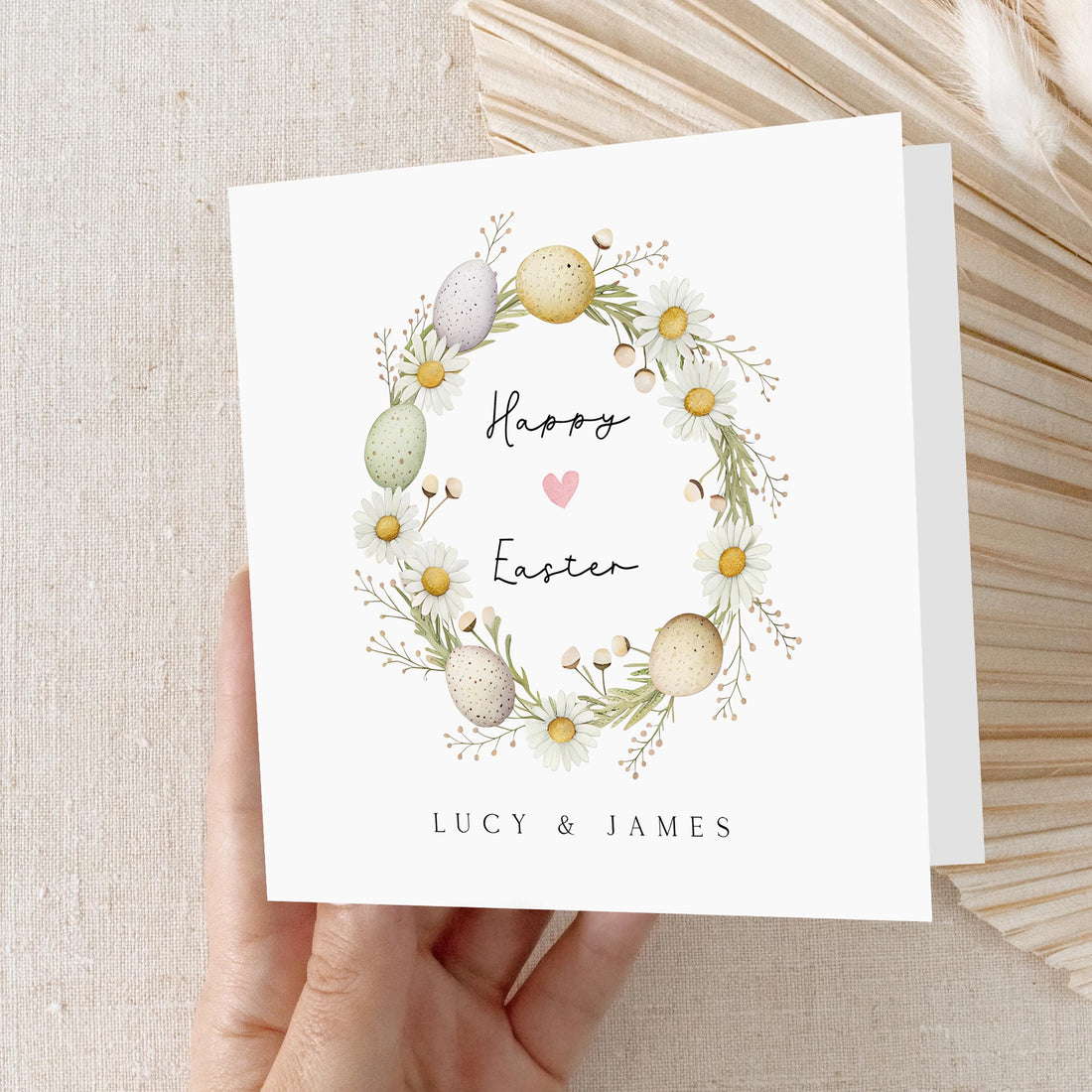 Personalised Easter Card-Easter Card For Couple, Mum, Dad, Family, Friends, Daughter, Son, Uncle, Auntie, Grandma, Granddad, Easter Egg Card