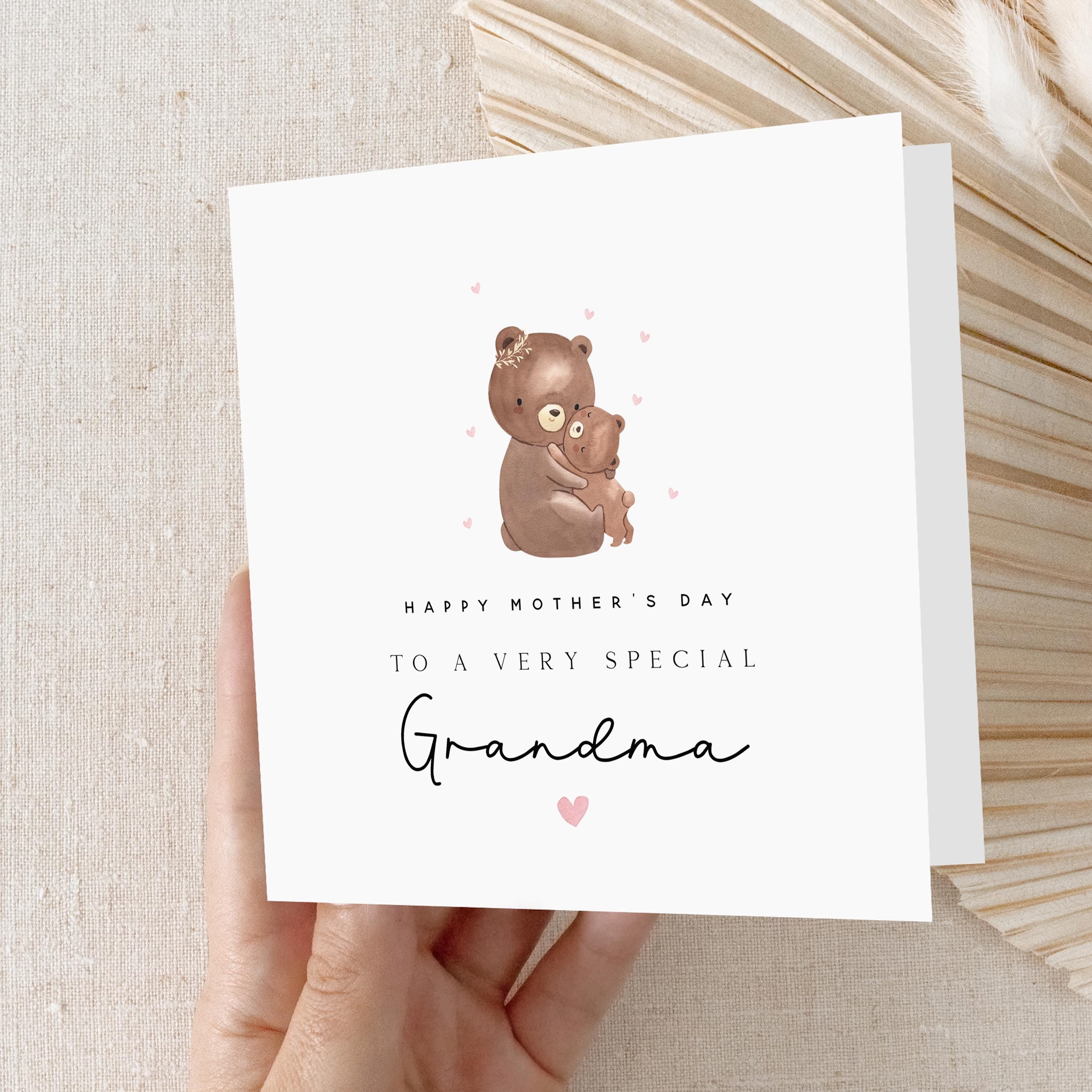 Mothers Day Card, Card For Grandma / nanna / Granny From Kids, Happy Mother&