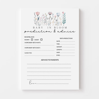 Baby Prediction &amp; Advice Cards Baby In Bloom Cards