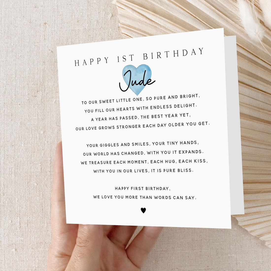 1st Birthday Card, To Our Son Poem, Children&