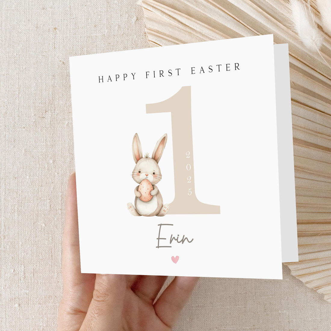 First Easter Card Personalised, Easter Card For Baby, My First Easter, Easter Card, Card For Son, Daughter, Grandkids, Bunny Easter Egg Gift