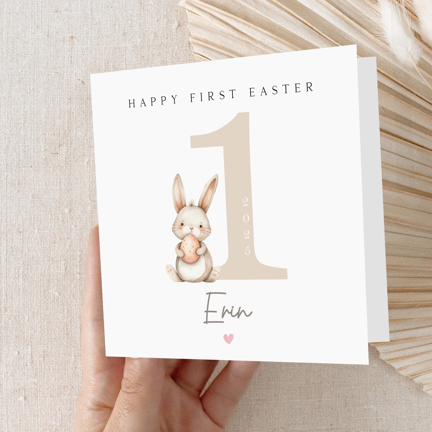First Easter Card Personalised, Easter Card For Baby, My First Easter, Easter Card, Card For Son, Daughter, Grandkids, Bunny Easter Egg Gift