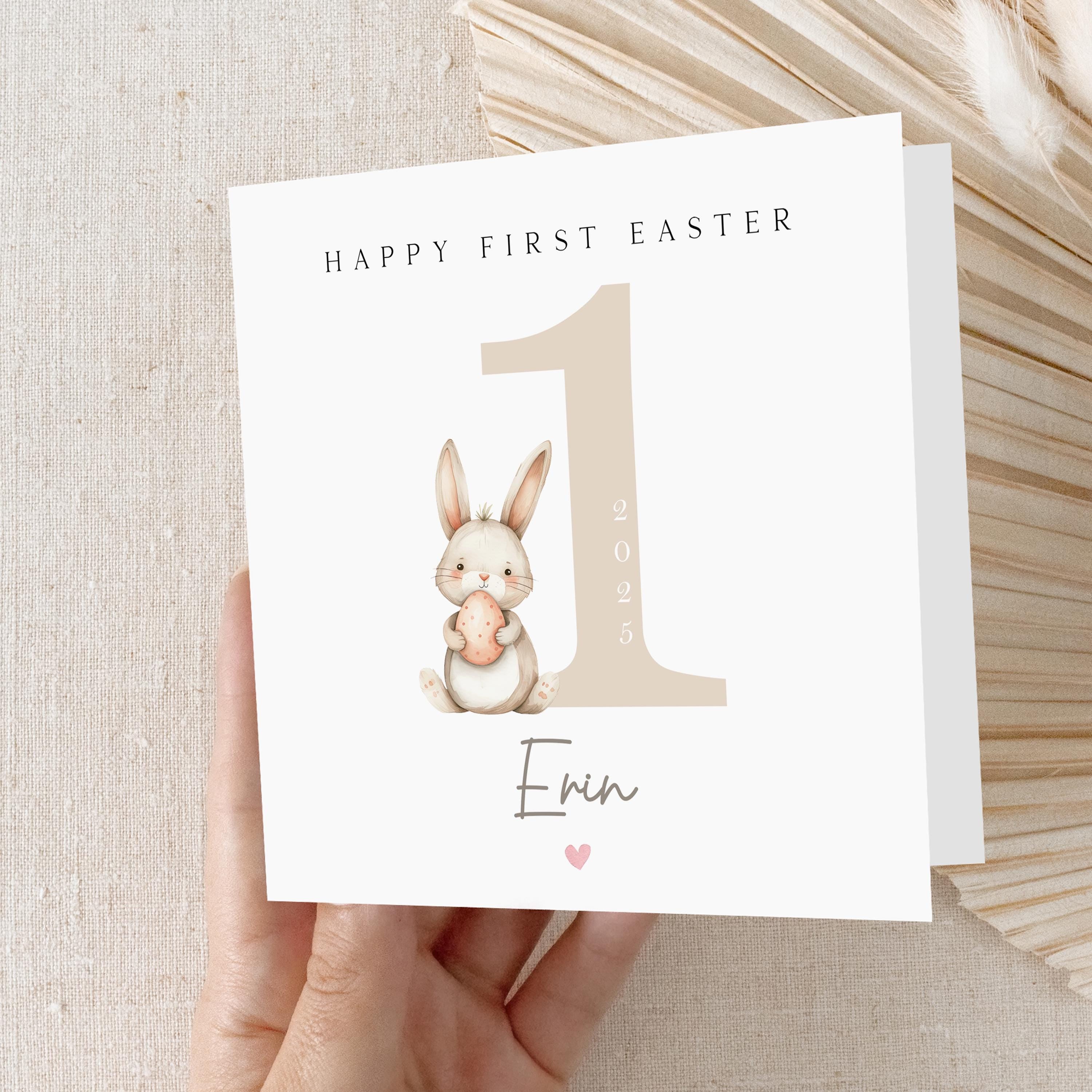 First Easter Card Personalised, Easter Card For Baby, My First Easter, Easter Card, Card For Son, Daughter, Grandkids, Bunny Easter Egg Gift