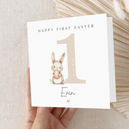 First Easter Card Personalised, Easter Card For Baby, My First Easter, Easter Card, Card For Son, Daughter, Grandkids, Bunny Easter Egg Gift