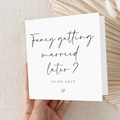 Personalised Wedding Day Card-Fancy Getting Married Later Card-On Our wedding Day Card-Card For Groom-Card For Bride-Wedding Day Gift-Heart