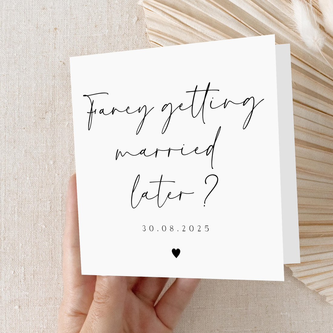 Personalised Wedding Day Card-Fancy Getting Married Later Card-On Our wedding Day Card-Card For Groom-Card For Bride-Wedding Day Gift-Mono