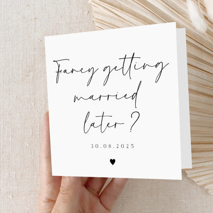 Personalised Wedding Day Card-Fancy Getting Married Later Card-On Our wedding Day Card-Card For Groom-Card For Bride-Wedding Day Gift-Mono