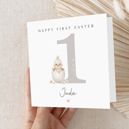 First Easter Card Personalised, Easter Card For Baby, My First Easter, Easter Card, Card For Son, Daughter, Grandkids, Chick, Easter Gift