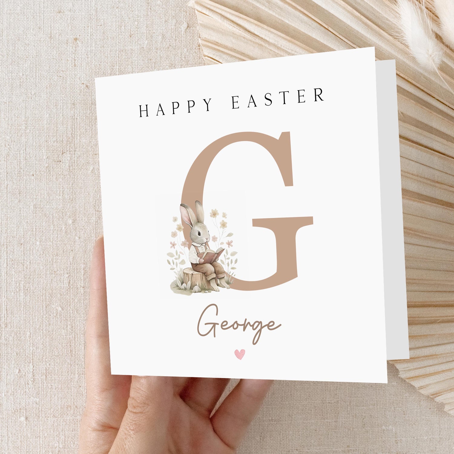 Easter Card Personalised, Easter Card For Children, Card For Daughter, Son, Granddaughter, Grandson, Happy Easter Card, Bunny, Easter Gift