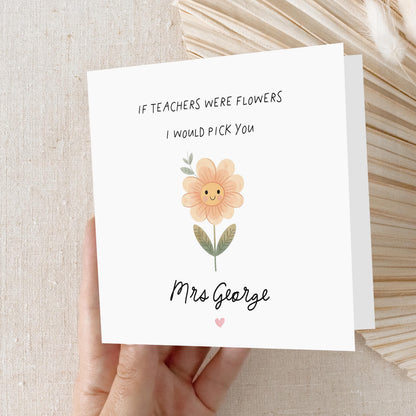 Teacher Thank You Card-Keyworker Card-Personalised School Card-Teacher Card-Nursery Gift-Teacher Gift-End Of School Card-Pre School Card