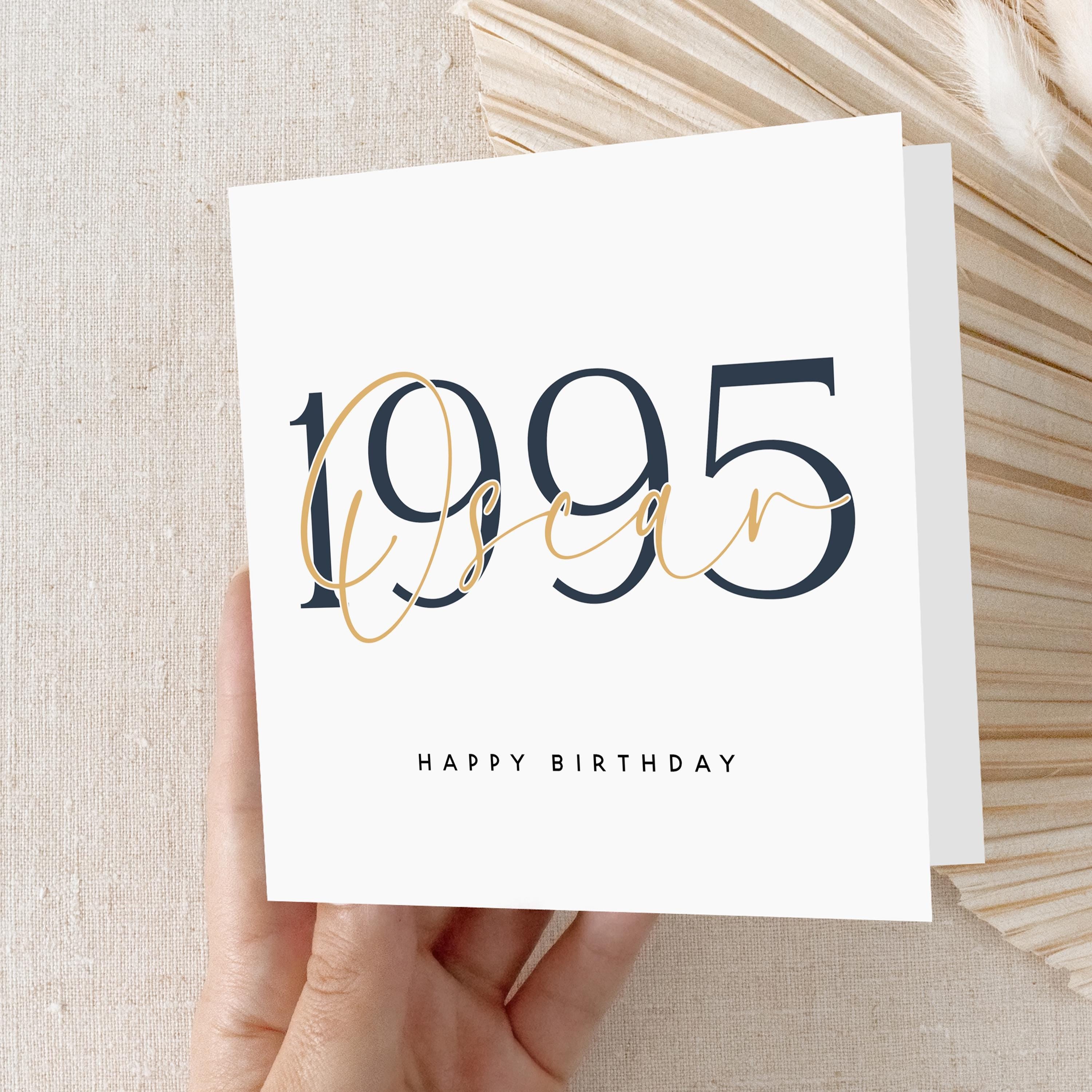 Personalised Birthday Card, Birth Year, Special Milestone Card, Birthday Card For Husband, Brother, Son, Friend,Uncle 18th, 21st, 30th, 40th