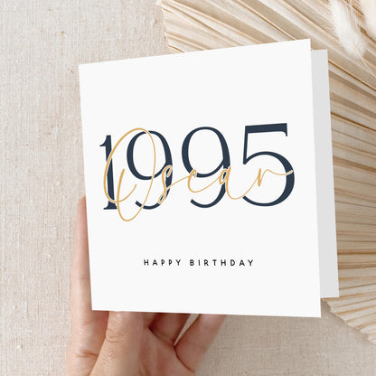 Personalised Birthday Card, Birth Year, Special Milestone Card, Birthday Card For Husband, Brother, Son, Friend,Uncle 18th, 21st, 30th, 40th