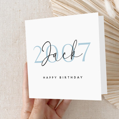 Birth Year Birthday Card, Personalised, Special Milestone Card, Birthday Card For Husband, Brother, Son, Friend,Uncle 18th, 21st, 30th, 40th