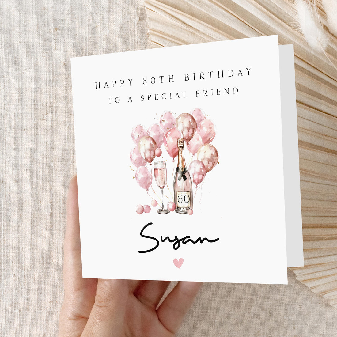 60th Friend Birthday Card,Special Milestone Card,Birthday Card For Friend,Best Friend Birthday Card, 60th Birthday Gift,60,Sixtieth Birthday