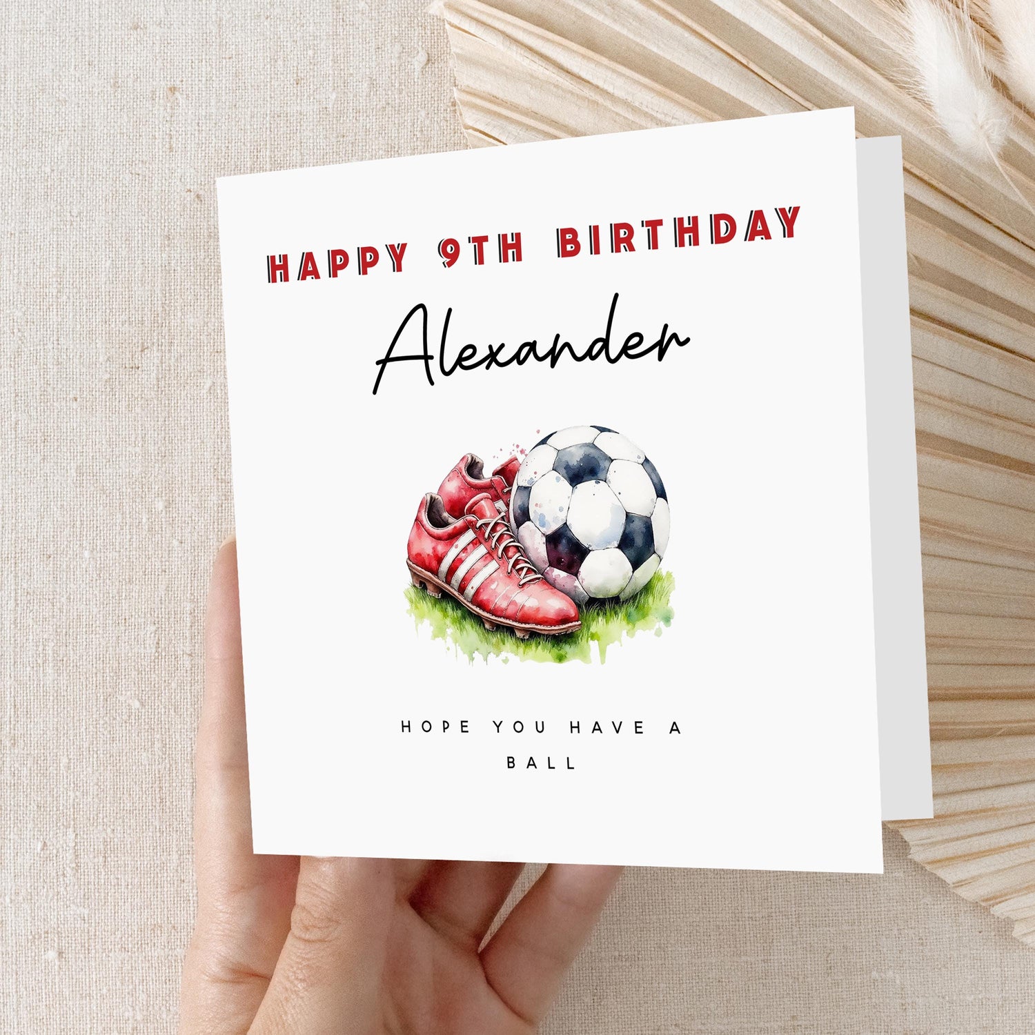 Football Birthday Card, Personalised Children&