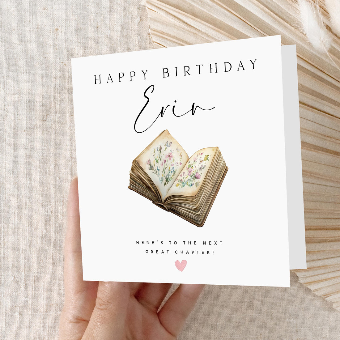 Personalised Birthday Card, Card For Book Lover, Bookworm, Next Chapter, Daughter, Granddaughter, Friend, Niece Birthday Card, Birthday Gift