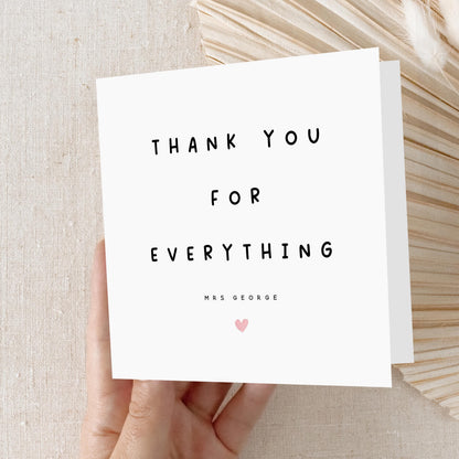 Personalised Teacher Thank You Card-Nursery Card-School Card-Amazing Teacher-Teacher Gift-End Of Term Card-Teacher Appreciation-Handmade