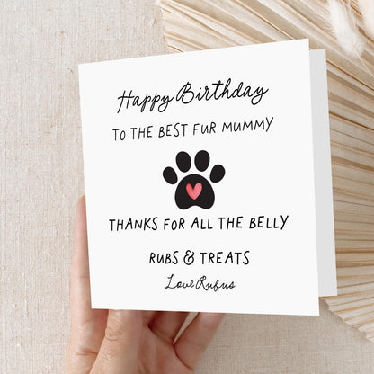 Birthday Card From Dog-Happy Birthday Card-Boyfriend Girlfriend Wife Husband Card-Dog Dad Dog Mum-Card From Pet-Dog Gift-Fur Baby Card