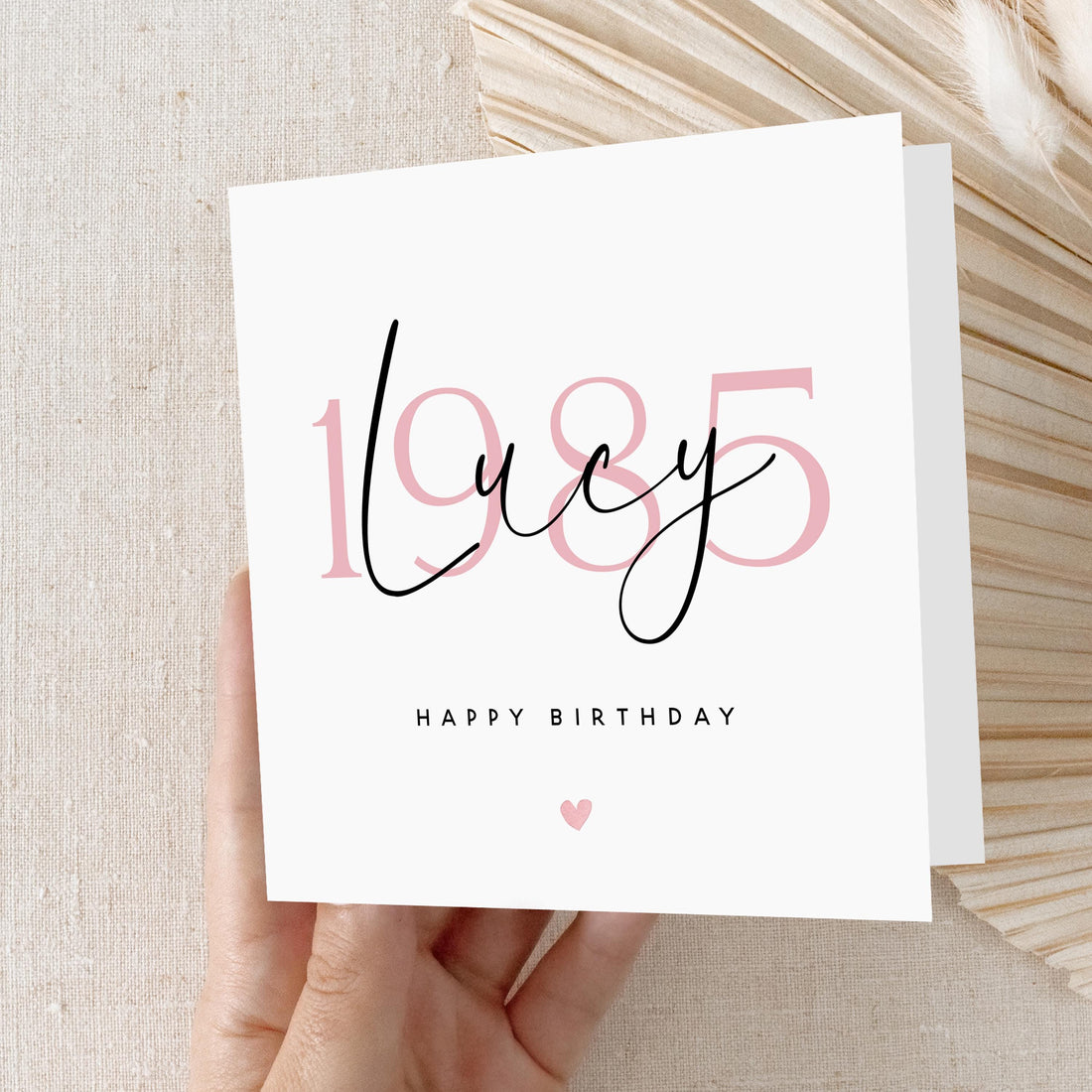 Personalised Birthday Card, Birth Year, Special Milestone Card, Birthday Card For Wife, Sister, Daughter, Auntie, 18th, 21st, 30th, 40th