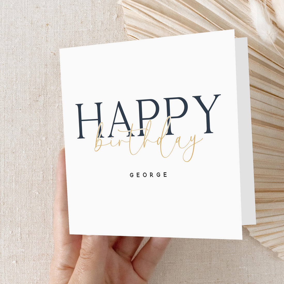 Personalised Birthday Card For Him, Birthday Card Men ,Card For Son, Boyfriend, Dad, Brother, Friend, Birthday Gift For Him, Kraft Envelope