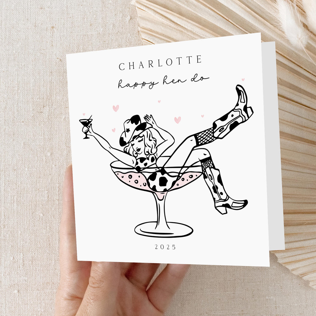 Hen Do Card Personalised, Hen Party Cowgirl Card, Happy Hen Do, Card For Bride To Be, Team Bride, Bridal Shower, Hen Party Gift, Hen Weekend