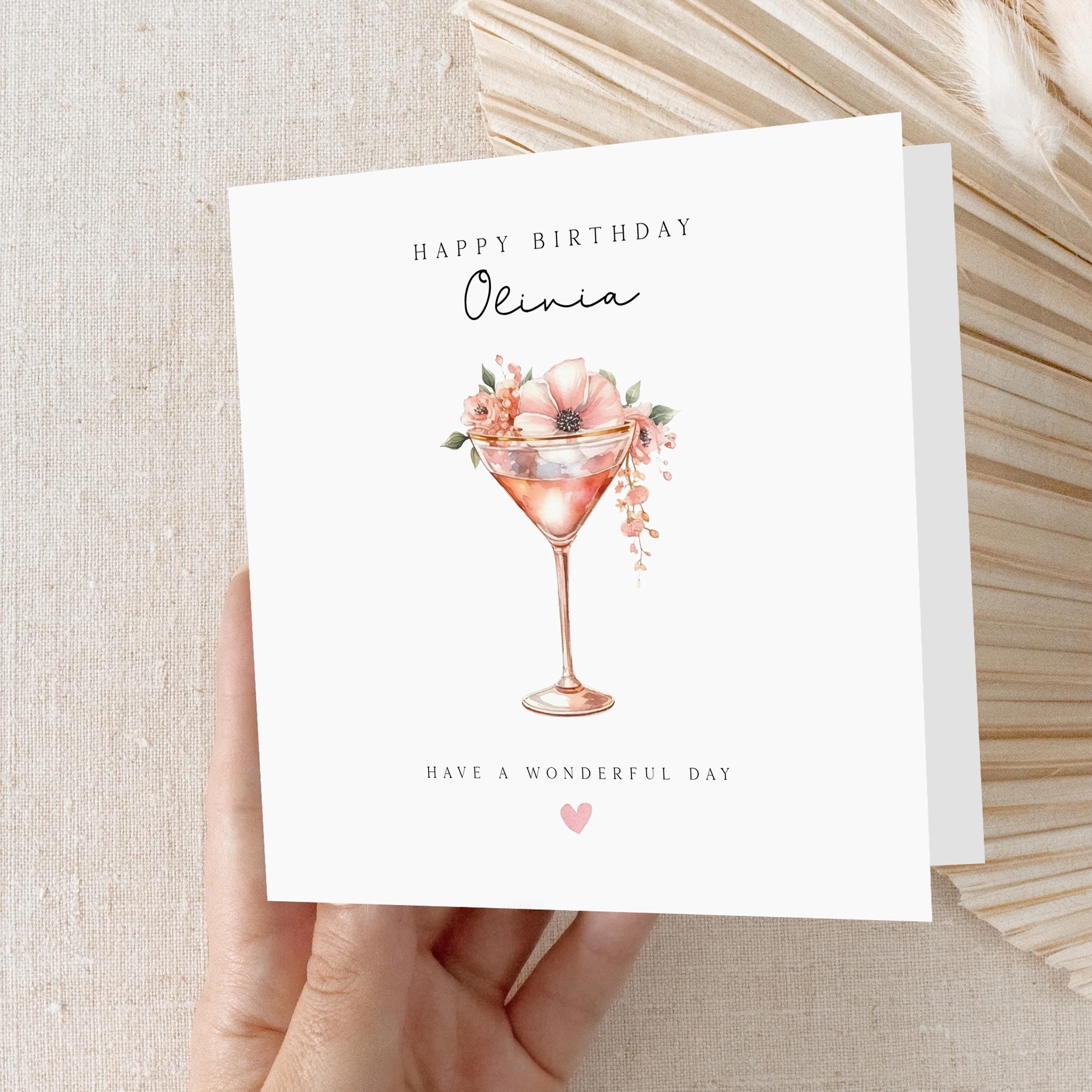 Personalised Birthday Card, Birthday Card For Bestie, Best Friend, Daughter, Granddaughter, Sister, Niece, Mum ,Auntie,Birthday Gift For Her