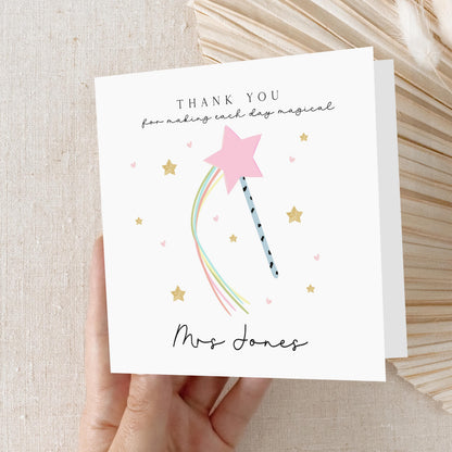 Special Teacher Thank You Card-School Card-Pre School-Nursery Card-Teacher Gift-End Of Term Card-Teacher Appreciation Card-Handmade Card