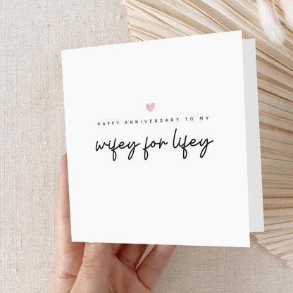 Anniversary Card, Anniversary Card For Wife, Wifey Card, Anniversary Gift For Wife, Happy Anniversary Card, For Her, Kraft Envelope Included