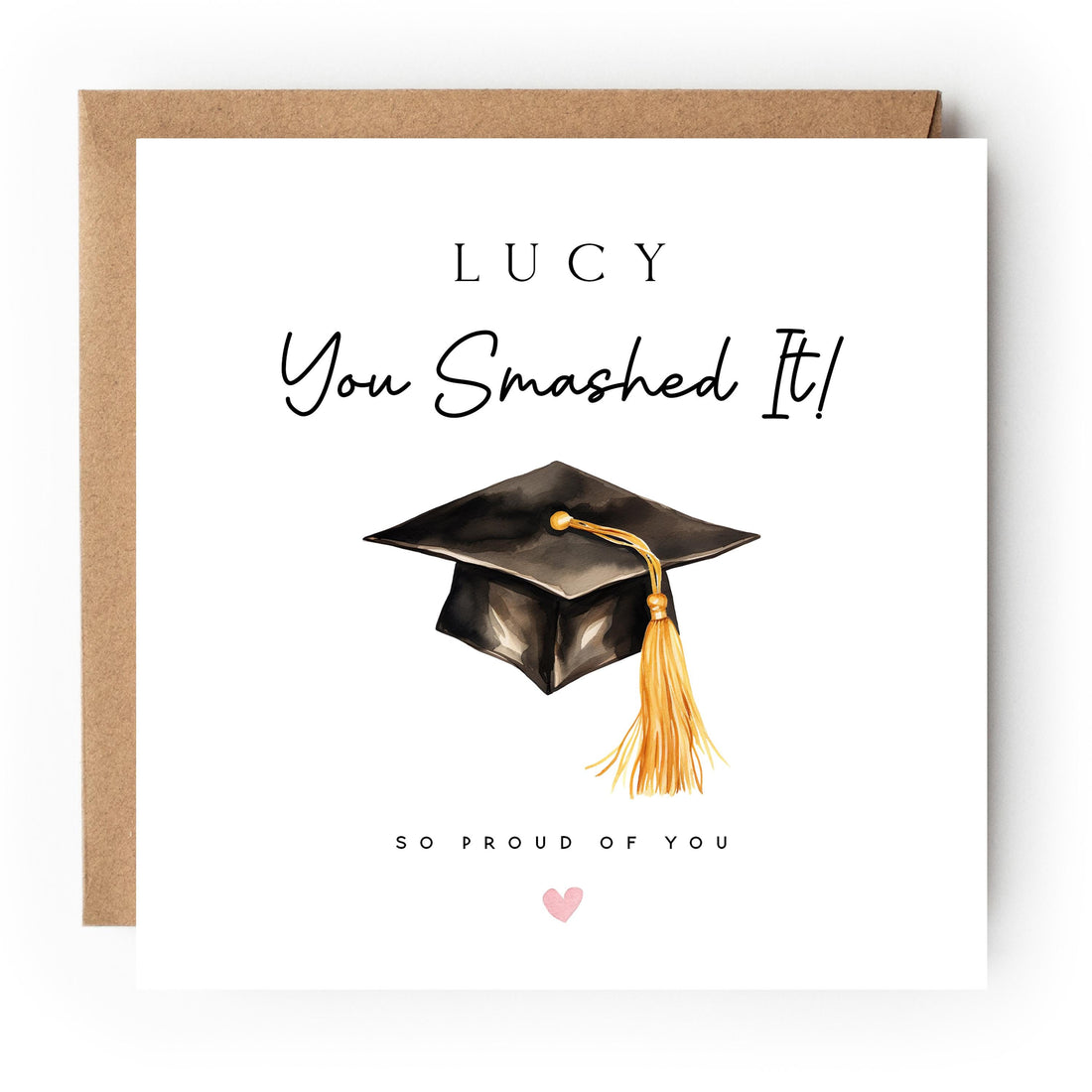 Graduation Card-Personalised Card- You Smashed It - Graduated Card-Well Done-Card For Graduation Day-Card For Son, Daughter, Graduation Gift