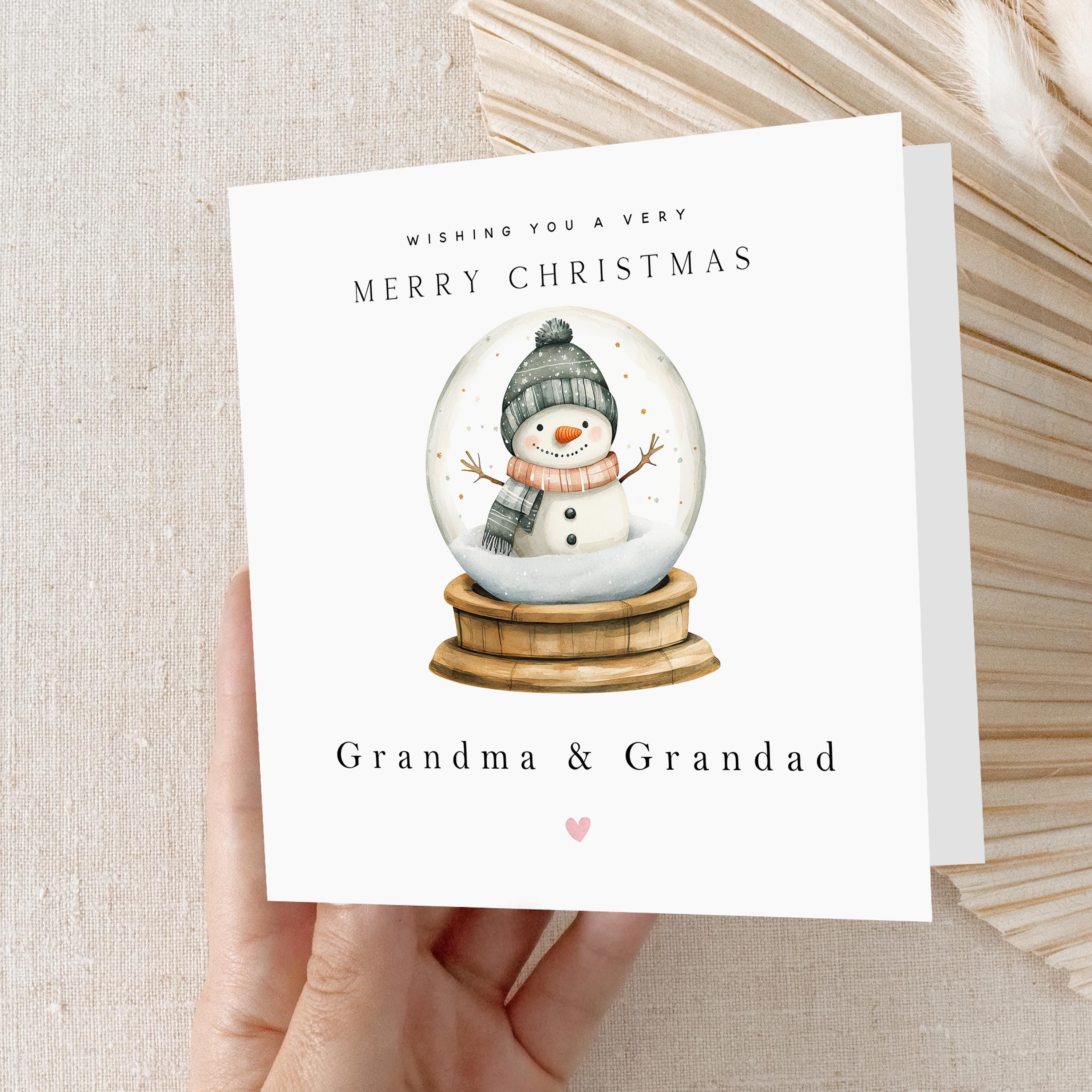 Grandparents Christmas Card-Personalised Christmas Card-Christmas Card For Grandma and Grandad -Grandparents Xmas Gift- Custom Xmas Card