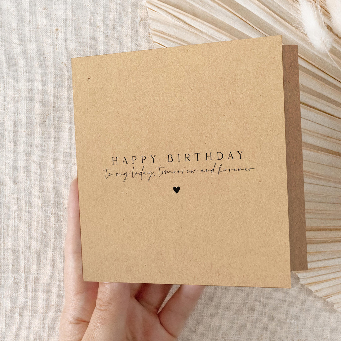 Handmade Birthday Card, Birthday Card For My Husband, Wife, Happy Birthday, Girlfriend, Boyfriend Birthday Card,To My Forever Always, Kraft