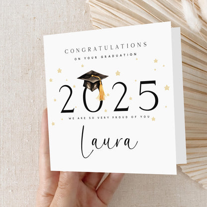 Graduation Card-Personalised Card-Graduated Star Card-Well Done-Card For Graduation Day-Card For Son, Daughter, Graduation Gift