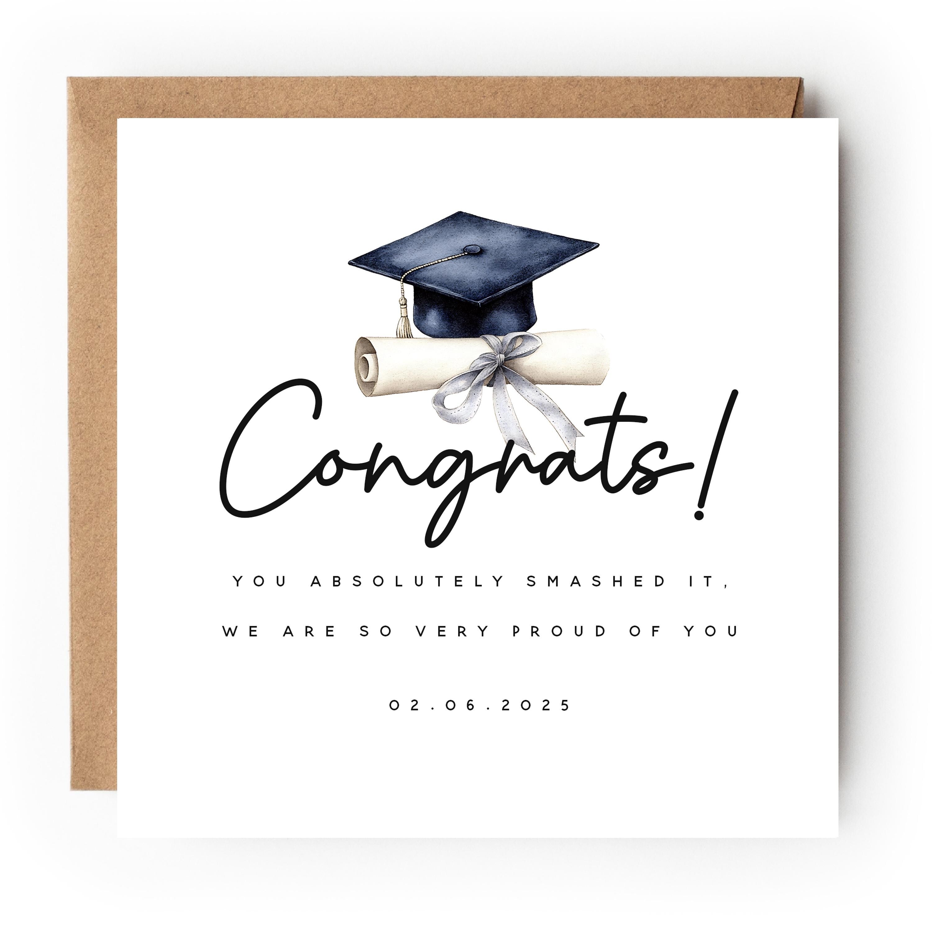 Personalised Graduation Card-Personalised Card-Graduated Card-Well Done-Card For Graduation Day-Card For Son, Daughter, Graduation Gift 6