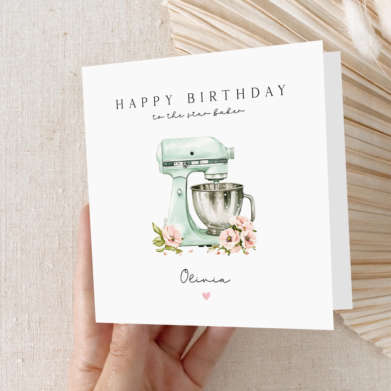 Personalised Birthday Baking Card, To A Star Baker,Birthday Card For Friend, Mum, Sister, Grandma, Auntie, Baker Card, Cooking Card Mint