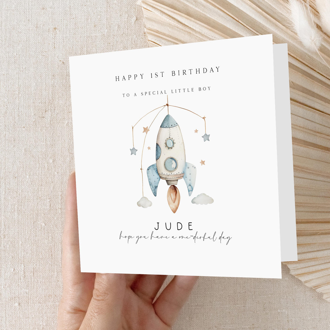 Personalised 1st Birthday Card, Space theme ,Children&