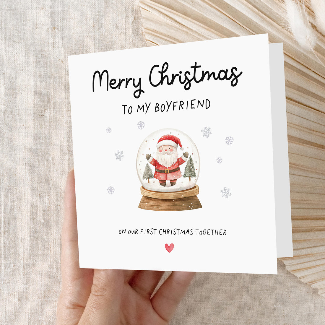 Boyfriend Christmas Card, Christmas Card For Boyfriend, Christmas Gift For Boyfriend, 1st Christmas Together, Santa Claus Card, Xmas Cards