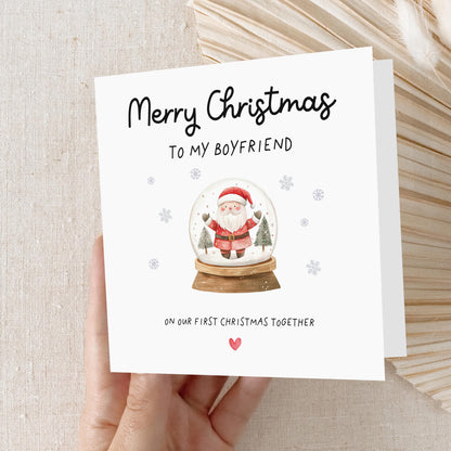 Boyfriend Christmas Card, Christmas Card For Boyfriend, Christmas Gift For Boyfriend, 1st Christmas Together, Santa Claus Card, Xmas Cards