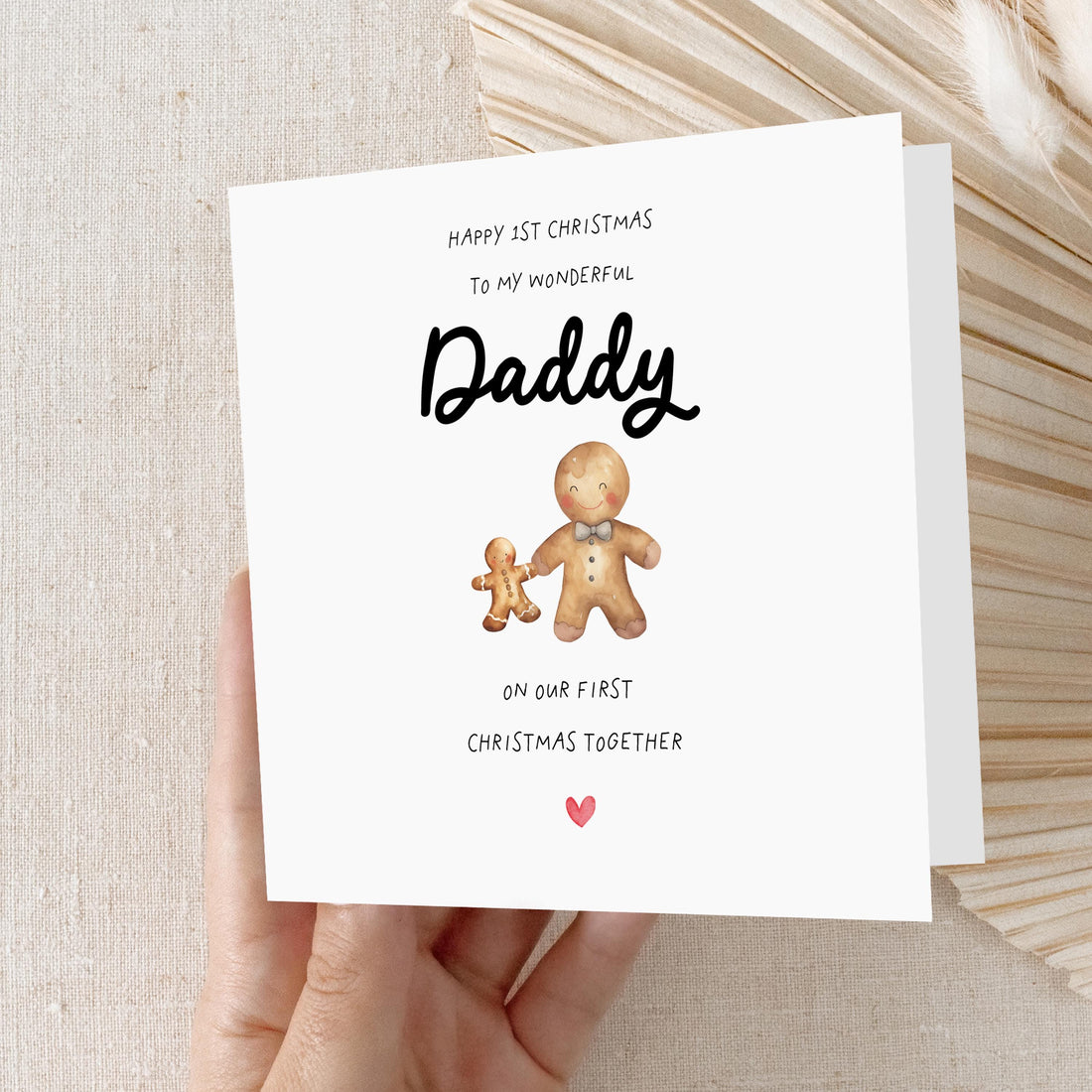 First Christmas As My Daddy Card, Daddy Christmas Card, Xmas Card For Dad, First Christmas As Dad, Christmas Card For daddy, Gingerbread