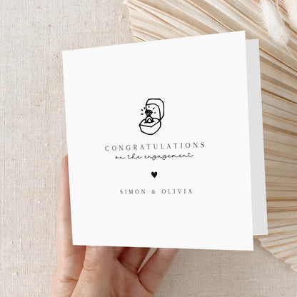 Personalised Engagement Card - Card For Couple- Congratulations on your engagement - Card For Son Daughter Sister Brother Friend Engagement