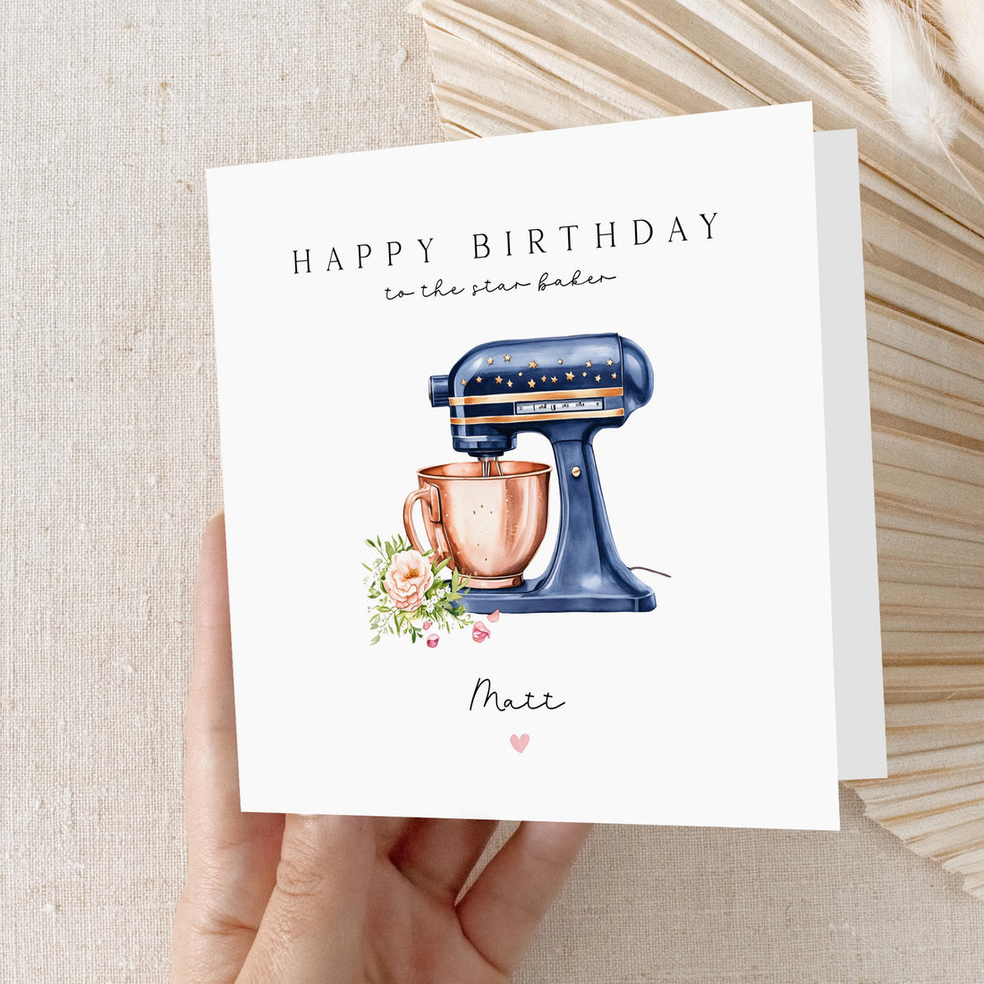 Personalised Birthday Baking Card, To A Star Baker,Birthday Card For Friend, Dad, Brother, Uncle,Bestie, Baker Card, Cooking Birthday Card