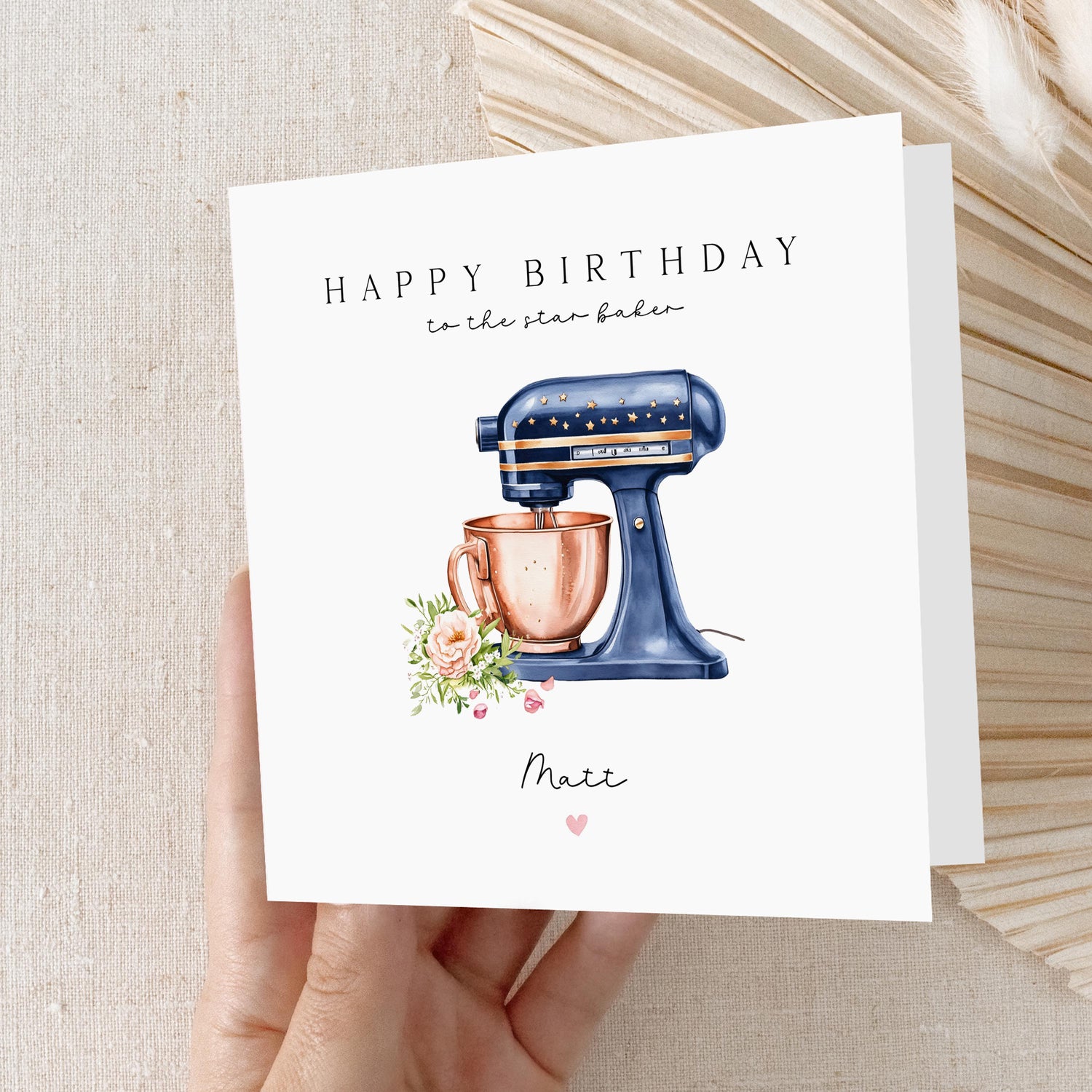 Personalised Birthday Baking Card, To A Star Baker,Birthday Card For Friend, Dad, Brother, Uncle,Bestie, Baker Card, Cooking Birthday Card