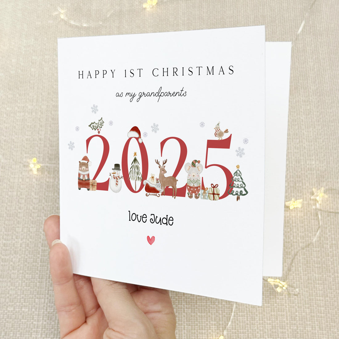 First Christmas As My Grandparents Card,Grandparents Christmas Card,Xmas Card For Nan,First Christmas As Granddad,Card For Grandma,From Baby