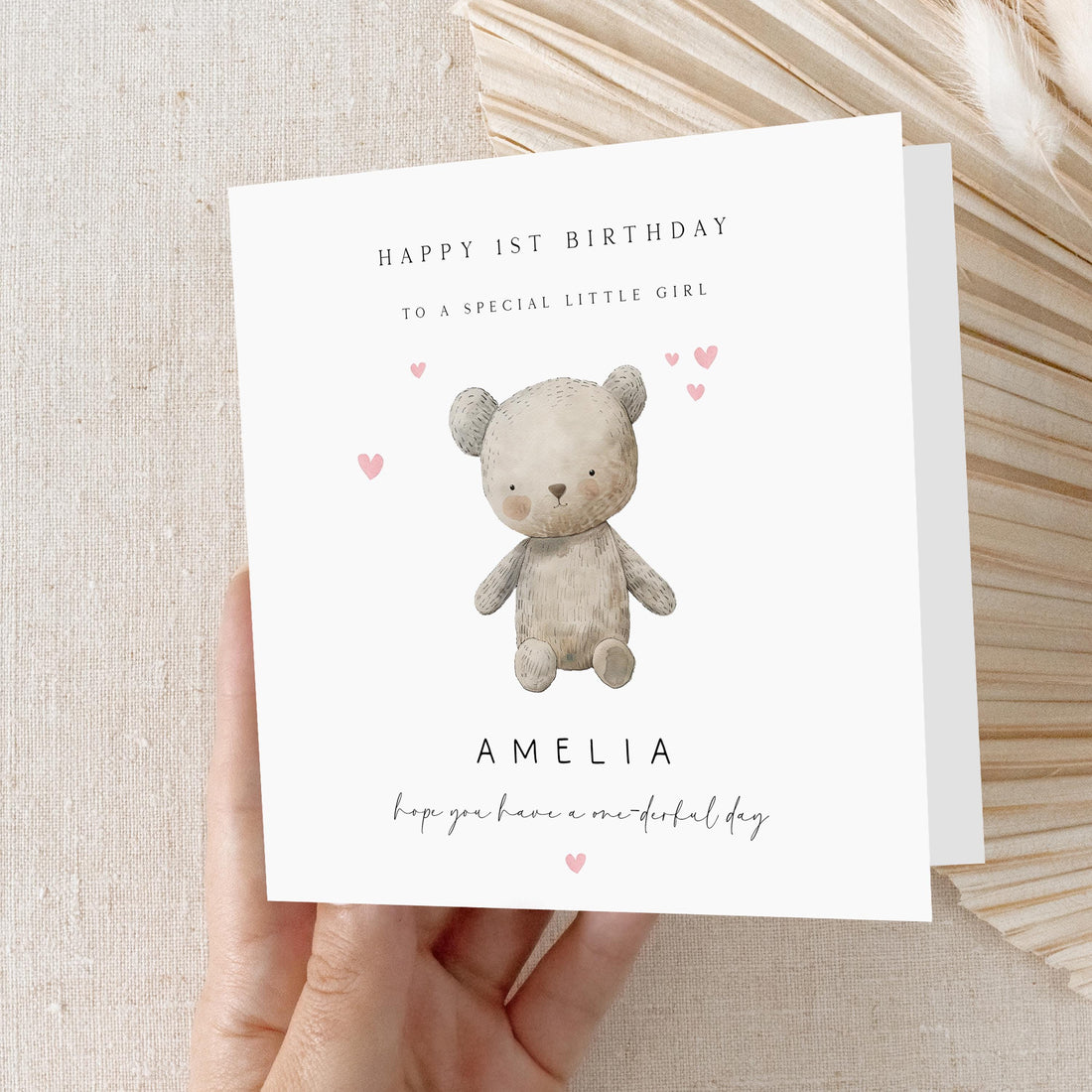 Personalised 1st Birthday Card, Teddy Bear ,Children&