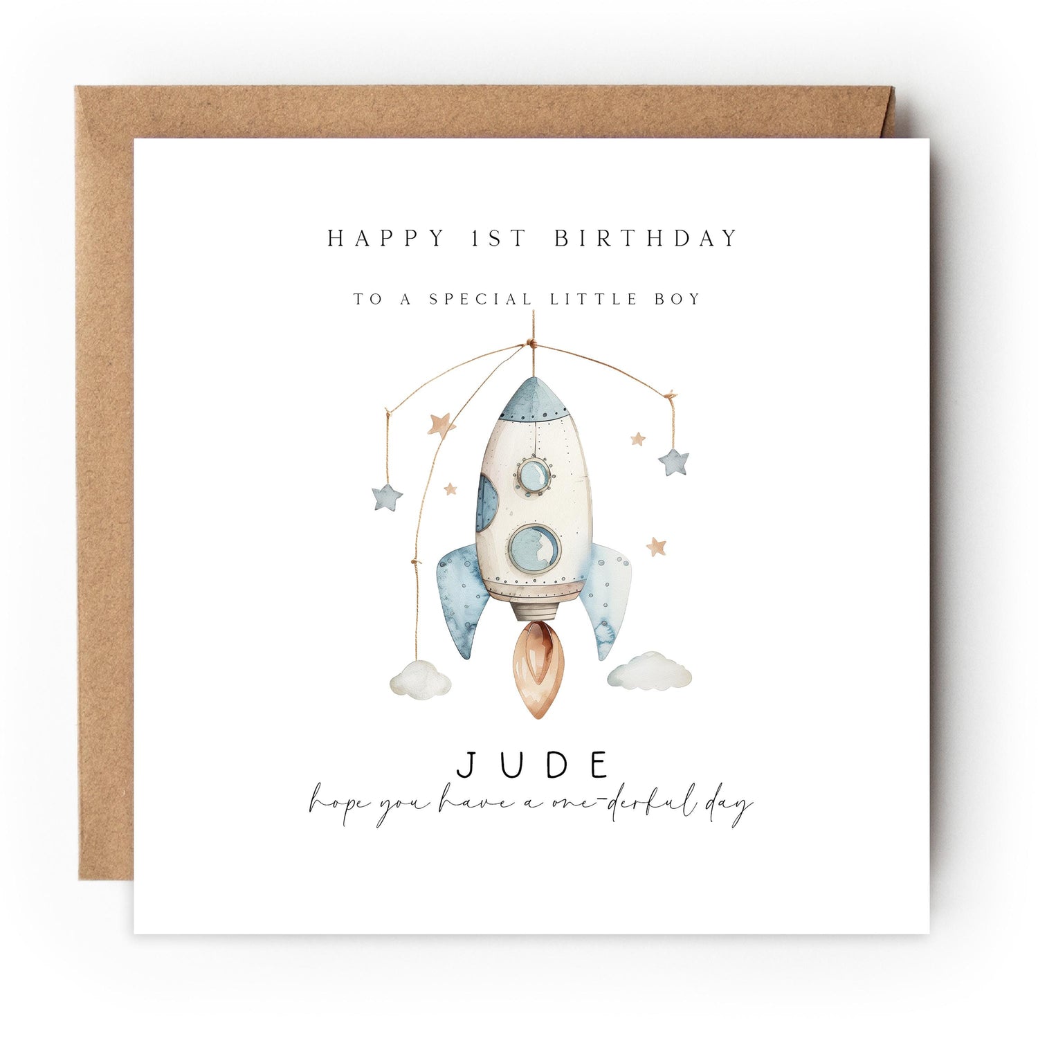 Personalised 1st Birthday Card, Space theme ,Children&