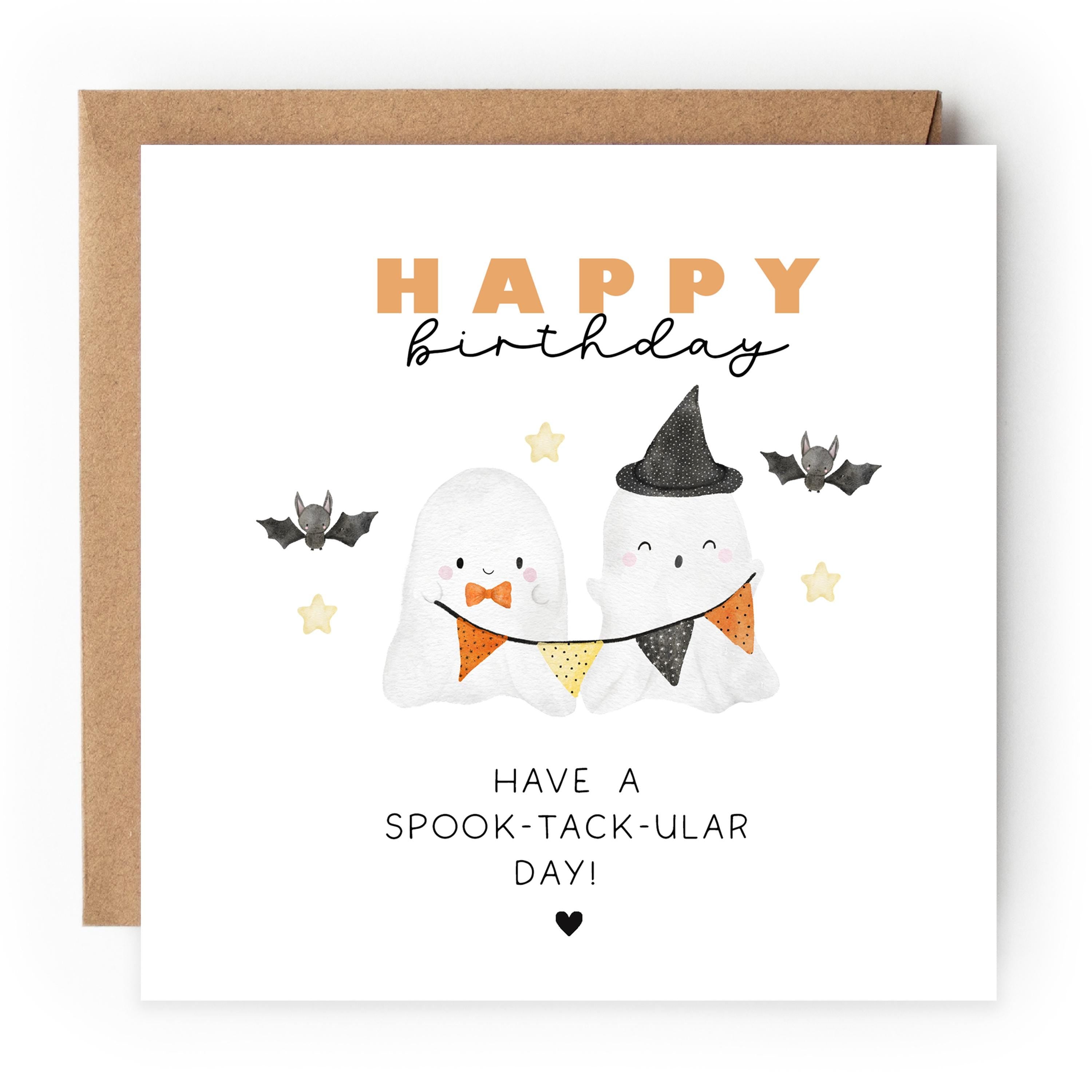 Halloween Birthday Card, Happy Birthday Card, Kids Birthday Card, Card For Son, Daughter, Grandson, Granddaughter, Niece, Nephew, Halloween