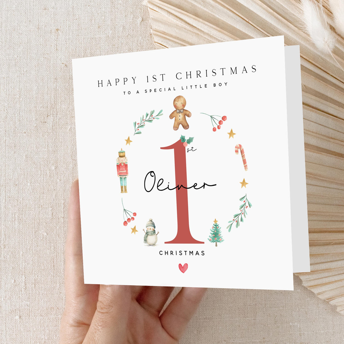 Personalised First Christmas Card-Children&