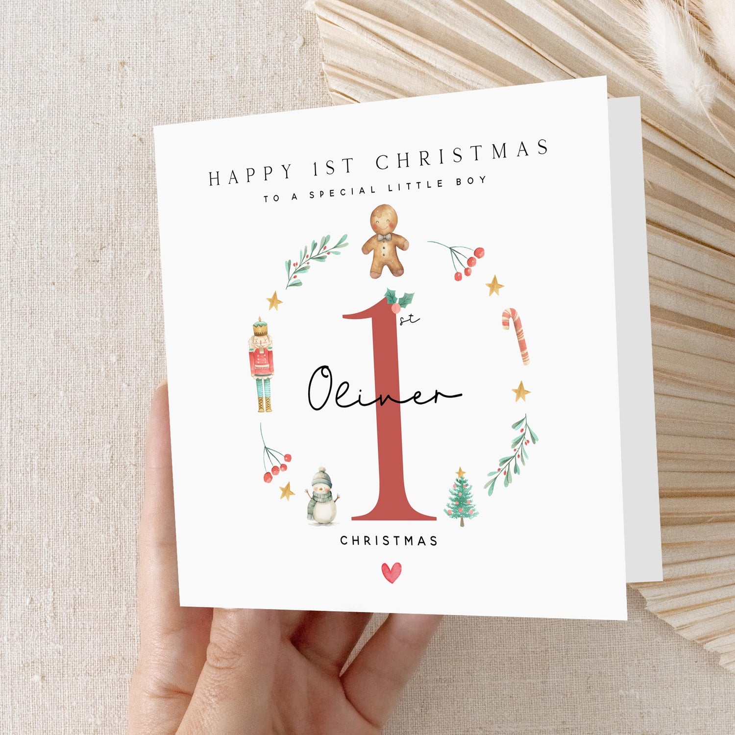 Personalised First Christmas Card-Children&