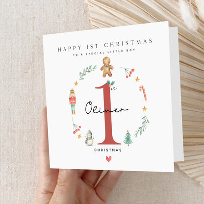 Personalised First Christmas Card-Children&